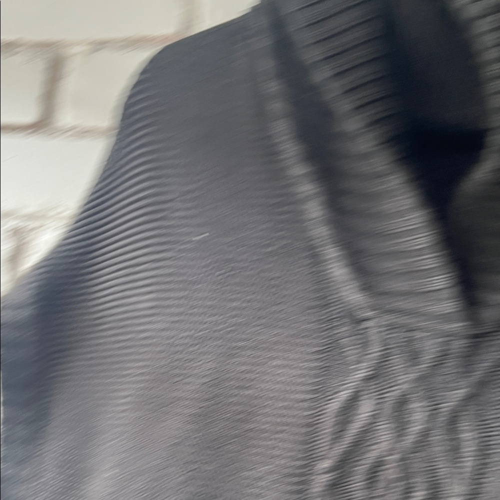 Dark grey Cable-Knit Shawl Collar Sweater Poncho with side buttons - Picture 9 of 11